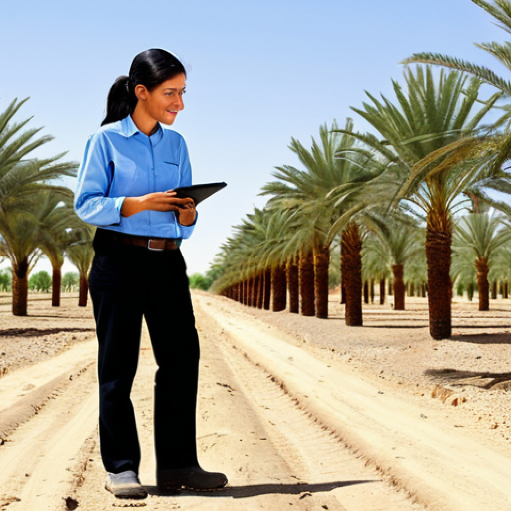 환경영향평가 관련 정부 프로젝트 - Sustainable Agriculture in the Desert**

"A female agricultural engineer, fully clothed in modest, p...