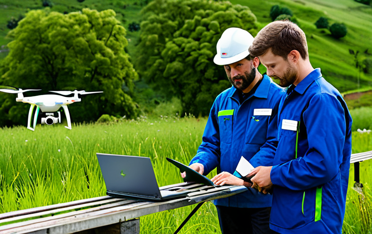환경영향평가와 환경 복원 기술 - Integrating Technology**

"A team of environmental scientists, fully clothed in professional field a...