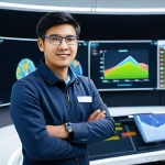 환경영향평가사 이직 성공 전략 - **Prompt 1: The Visionary Environmental Analyst**
    A young, confident environmental expert, of di...