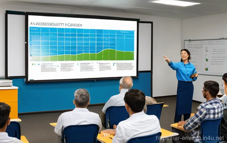 환경영향평가사의 커뮤니케이션 스킬 - **Prompt 1: Active Listening and Empathy in a Rural Setting**
    "A wide-angle shot of a diverse gr...